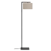 Lampadaire noir et abat-jour H160cm