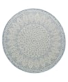 Tapis rond scandinave crochet gris 130x130, OEKO-TEX®