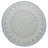 Alfombra redonda escandinava de ganchillo gris 192x192, oeko-tex®
