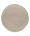 Tapis rond scandinave crochet beige 130x130, OEKO-TEX®
