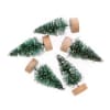 Lot de 5 sapins de Noël en bois vert 5cm
