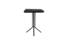 Table de bar carrée en bois noir