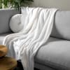 Plaid blanc fleece 150x200 cm uni