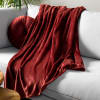Plaid rouge fleece 150x200 cm uni