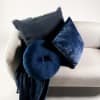 Plaid bleu fleece 150x200 cm uni