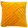Coussin - jaune en velours 45x45 cm uni