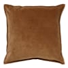 Coussin marron en velours 50x50 cm uni