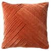 Coussin orange en velours 45x45 cm uni