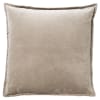 Coussin gris en velours 50x50 cm uni