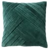 Coussin vert en velours 45x45 cm uni