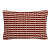 Coussin - rouge en coton 40x60 cm avec un motif à carreaux