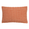 Housse de coussin orange en coton-40x60 cm avec un motif à carreaux
