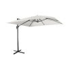 Parasol 3x3m Patio Déporté Extérieur en Aluminium, Réglable en 5 Hauteurs, Imperméable et Anti-UV, pour Piscine, Terrasse,Bleu Foncé - Jardin