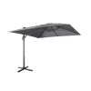 Sombrilla jardin, parasol excentrico cuadrado, gris, 300x300cm