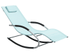Chaise longue à bascule vert menthe