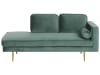 Chaise longue velluto verde menta destra