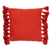 Housse de coussin rouge en coton-45x45 cm uni