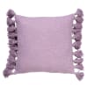 Housse de coussin violet en coton-45x45 cm uni