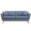 Divano scandinavo 3 posti blu pastello