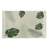 Tapis coton motif tropique feuilles vert 140x200
