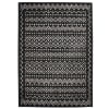 Tapis toucher laineux imprimé motifs ethniques noir 133x190