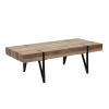 Mesa de centro madera oscura negro 110 x 60 cm