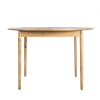 Table à manger ronde extensible 120-155x120cm bois clair