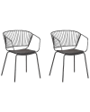 Conjunto de 2 sillas de metal negro