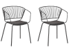 Conjunto de 2 sillas de metal negro