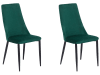 Lot de 2 chaises en velours vert