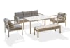 Ensemble repas de jardin 7 places en aluminium