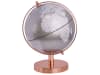 Globus silber roségold Metallfuß 28 cm