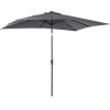 Parasol lumineux rectangulaire inclinable gris