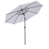 Parasol en aluminium rond inclinable blanc