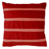 Coussin - rouge en velours 45x45 cm avec motif rayé