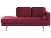 Chaise longue velluto rosso scuro destra