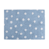 Tapis coton motif pois bleu 120x160
