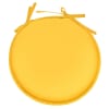 Galette de chaise polyester jaune D40cm