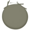 Galette de chaise polyester gris souris D40cm