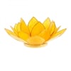 Porte bougie fleur de lotus jaune et or