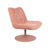 Lounge-Sessel aus Samt Rosa