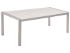 Tavolo da giardino alluminio anodizzato bianco 180 x 90 cm