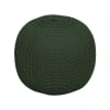 Pouf rotondo in maglia di cotone verde oliva D40 cm
