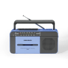 Lecteur de cassettes vintage bleu gris
