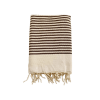 Fouta traditionnelle  yadara taupe 100 x 200