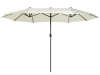Grand parasol XL avec toile beige clair 270 x 460 cm