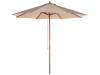 Parasol de jardin en bois avec toile beige sable D270cm