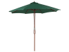 Parasol de jardin en bois avec toile verte D270cm