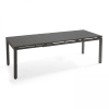 Tavolo da giardino estensibile in alluminio grigio