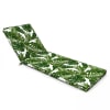 Cuscino per lettino da sole in poliestere bianco e verde 186x 60 x 5cm